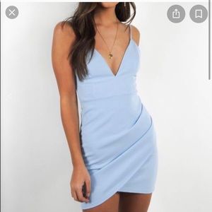 Blue mini dress
